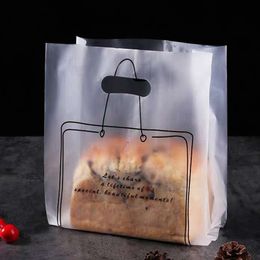 500pcs/lot Plastic Bag for Baking Egg Tart Sushi Packaging Bread Cake Shop Disposable Bag Takeaway Plastic Tote Gift Bags