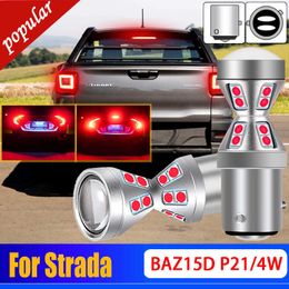 New 2Pcs Canbus P21/4W 566 LED Stop Brake Light Bulbs BAZ15d 1122 Lamps For Fiat Strada 2001 2002 2003 2004 2005 2006 2007 2008 2009