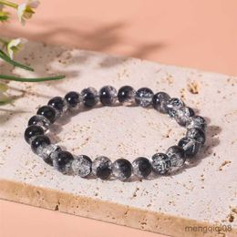 Bracelets Black Beads Men 2023 New Trend Pink Resin Bead Adjustable Bracelet For Women Jewellery Gift R230804