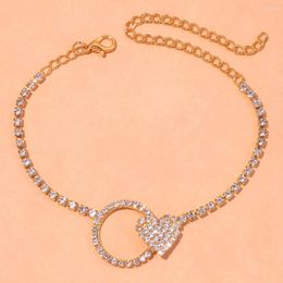 Anklets Fashion Personality Summer Beach All Hollow Heart Shaped For Women Stone Bracelet Sac