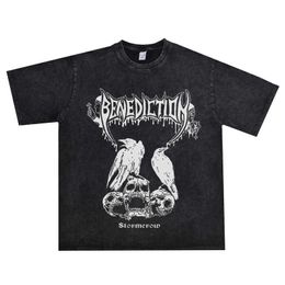 Death Heavy Metal Benediction Rock Band Personalised Print T-shirt Short Sleeve Cotton Men Women