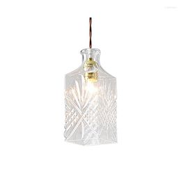 Pendant Lamps Modern Minimalist Vintage Wine Bottle Lights CafeRoom/Bar Lamp Single Glass Decoration Indoor Lighting E27