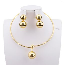 Necklace Earrings Set Dubai Luxury Jewellery Women's And Earring Bride Wedding Accessories Direct Supplier