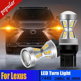 New 2PCS WY21W T20 7440 LED Turn Signal Light Blinker Bulb Canbus Lamp For Lexus CT200H IS F IS200T LS430 LS460 LS600H NX200T NX300H