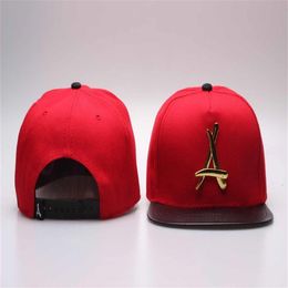 Tha Alumni ALUMNI metal A logo leather adjustable baseball snapback hats and caps for men women fashion sports hip hop gorras bone299G