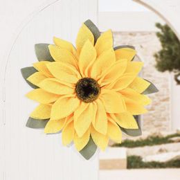 Decorative Flowers Beautiful Realistic Sunflower Fabric Yard Decoration Bee Festival Wreath No Wither Thanksgiving Door Party Supplies