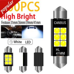 New 100pcs 3030 Festoon 31mm 36mm 39mm 41/42mm C5W Led Trunk Bulbs CANBUS C10W Interior Dome Reading Lamps Auto License Plate Lights