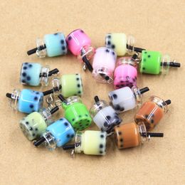 Charms Pearl Milk Tea 14X11X11Mm Pendants Crafts Making Findings Handmade Jewellery Diy For Earrings Necklace Drop Delivery Smtqw