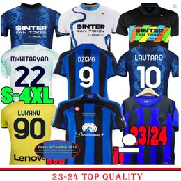 soccer jerseys 23 24 BARELLA VIDAL LAUTARO INTERS ERIKSEN ALEXIS DZEKO CORREA AWAY THIRD MILAN UNIFORMS football shirt 2023 2024 S-4XL