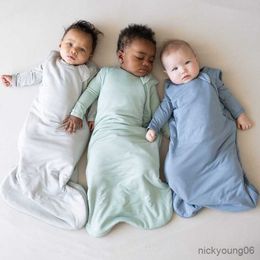 Sleeping Bags Bamboo Fiber Baby Bag Soft Comfortable Zipper Infant Sleep Sleeveless For Newborn R230614