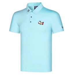 Summer Men's Golf Clothing Short Sleeve T-Shirts Black or Red Colours Golf Outdoor Leisure Polos Sports Shirt