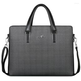 Briefcases Business Men's Handbags Office Male Executive Briefcase Large Luxury Tote Laptop Bag For Man 2023 Shoulder Messenger Designer
