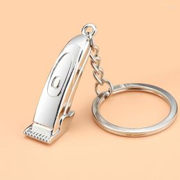 Keychains Creative Barber Hip Hop Style Alloy Shaving Knife Keychain Vintage Scissors Hair Clipper Dryer Key Chain Jewelry Trinkets