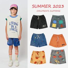 Shorts 2023 BOBO Summer Boys' Casual Western Style Thin Cartoon Sports Jeans Children's 230614