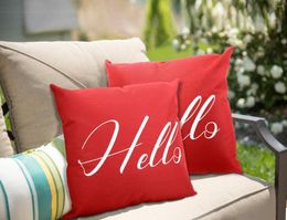 Pillow 2-Pack Waterproof Throw Cover Outdoor Cases Letter Prints Decorative Square Covers For Patio Couch Home