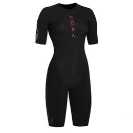 Cycling Jersey Sets Roka Women's Short Sleeve Trisuit Triathlon Swimskin Summer Road Bike MTB Pro Team Jumpsuit Running Speed Race Equipment 230614