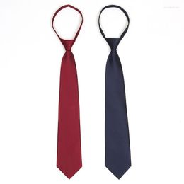 Bow Ties Public Servants Of Institutions Have No Standard Universal Zipper Free Men's Lazy Formal Shirts Pure Red Navy Blue