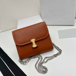 designer wallets Chain Bag Bean Curd Bag Shoulder Messenger Bag Square Bag Leather Thri-fold Wallet Lady 230615