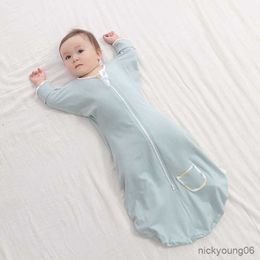 Sleeping Bags Border Baby and Surrender Bag Newborn Anti Shock Quilt Seasons Cotton Long Sleeve Hand Clothes R230614