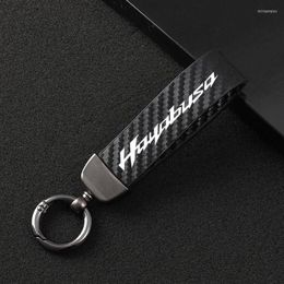 Keychains Fashion Motorcycle Carbon Fibre Leather Rope Keychain Key Ring For SUZUKI GSX1300R HAYABUSA GSX 1300R GSX1300 Miri226767254s