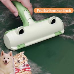 Lint Rollers Brushes Portable Pet Hair Remover Roller Dog Cat Fur Removal Brush Reusable Manual Cleaning Tool For Sofe Carpet Bed 230613