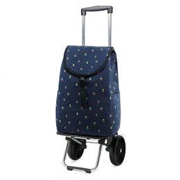 Storage Baskets Trolley Cart Elderly Stairs Shopping on Wheels Woman Basket Large Household Bags Trailer Foldable 230613