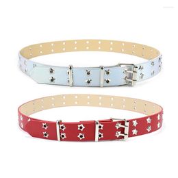 Belts Women Belt For Jeans Pin Buckle Waist Punk-Style Star Rivet Pants Decors Lady Clothing Accessories Casual