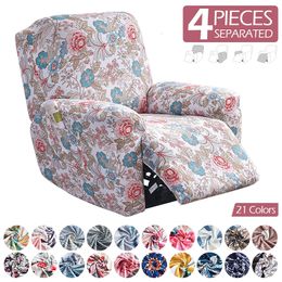 Chair Covers Printed Recliner Sofa Cover Stretch Reclining Seats For Living Room Non slip Relax Lazy Boy Armchair Home Decor 230613