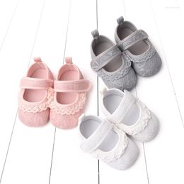 First Walkers Infant Baby Girls Shoes Non-Slip Soft Soled Lace Flats Toddler Walker Summer Princess