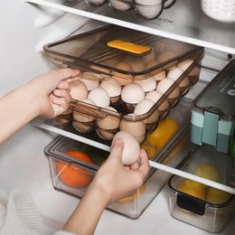 Storage Bottles Egg Box With Lid Large Capacity Refrigerator Dust Proof Kitchen Food Fresh Keeping