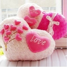 Cushion Decorative Pillow Rose Red Heart shaped Love Cushion Heart Christmas Gift Friends Gifts 230613