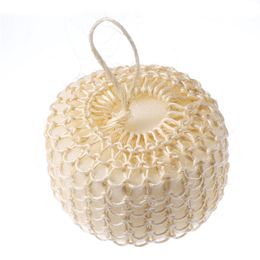 20PCS 3.5 Inch Natural Sisal Bathing Ball Bathing Flower Circular Rubbing Bath brush