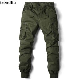 Mens Pants Cargo Men Jogging Casual Cotton Full Length Military Streetwear Work Tactical Tracksuit Trousers Plus Size 230614