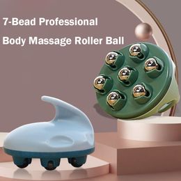Head Massager 7bead Massager Roller Ball Manual Massage Therapy Meridians Scrap Lymphatic Health Care Tool Portable Neck Leg Acupoint Massager 230614