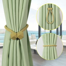 Curtain Poles Magnetic Buckle Holder Tieback Hanging Multifaceted Ball Tie Back Straps Home Decoration 230613