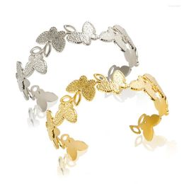 Bangle JINHUI Butterfly Bracelet For Women Couple Stainless Steel Metal Water Proof Adjustable Bangles Party Fine Jewellery Gift