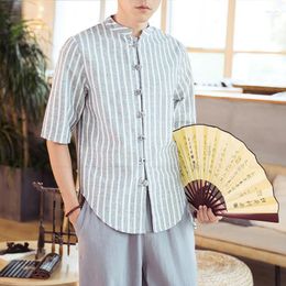 Ethnic Clothing Casual Japanese Striped Tops Coat Cotton Tang Suit Chinese Style Retro Shirt Trousers Blouse Harem Pants Uniform Set