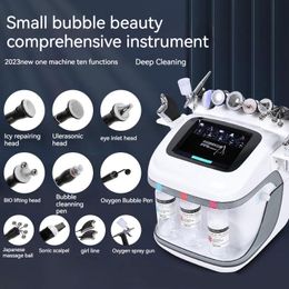 High-end Design Equipment Radio Frequency Ultrasonic RF10 in 1 small bubble lifting and firming and thin face to deep clean blackhead home use or beauty salon