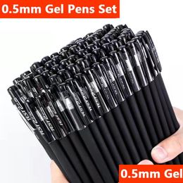Gel Pens Set 0.5 Mm Black/Red/Blue Ink Refills Kawaii Stationery For Student Test Schoo Office Writing Supplies Drop Delivery School Dhoaf