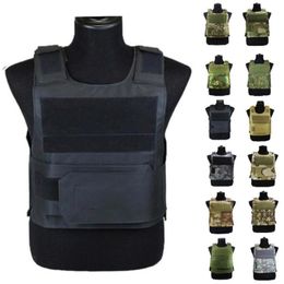 18 Colour Soft Tactical Molle Vest Airsoft Body Armour Shooting Paintball Adjustable Straps Combat Vest Outdoor Hunting CS Game Clot280V