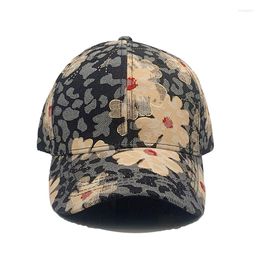 Ball Caps RUHAO Brand Casual Female Flower Fashion Snapback Hip Hop Cap Baseball Hats For Men And Woman Bone Casquette Dad