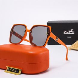 Square Sunglasses Fashion Designer Sunglass Womens Men Polarized Outdoor Shades Full Frame Eyeglasses Orange Box Outdoor Beach Sun Glasses