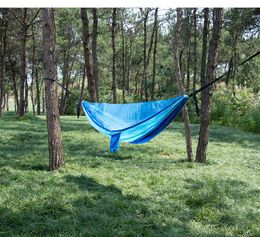 Hammocks Net Hammock Mesh Hammock Outdoor Camping Travel Rope Automatic Speed Open Green swinging 2.9x1.4m