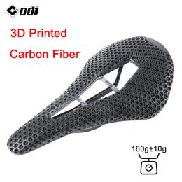 Bike Saddles ODI Carbon Fibre 3D Printed Saddle 14m Ultra Light and Breathable Mountain Bicycle Cushion Soft Seat for Road BikeMTB 230614