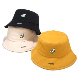 Avocado Fisherman Hat Female Korean Cute Cartoon Caps Japanese Art Bucket Hat Caps8730934295C