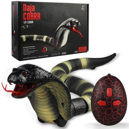 ElectricRC Animals RC Snake Realistic Snake Toys Infrared Receiver Electric Simulated Animal Cobra Viper Toy Joke Trick Mischief For Kids Halloween 230613