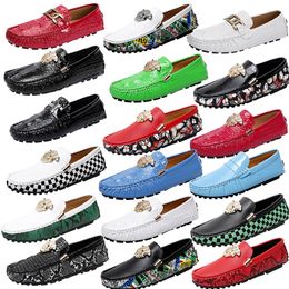 Luxury Brand Leather Loafer Men Shoes Shallow Slip on Simplicity Round Toe Business Shoes Glossy Finish Butterfly Dress Shoes Comfortable Office Shoes Size 35-48