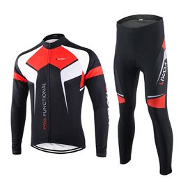 Radfahren Jersey Frühling Herbst Radfahren Kleidung Set Sportswear Anzug Fahrrad Outdoor Langarm Jersey Hosen Atmungsaktiv Schnell trocknend Männer