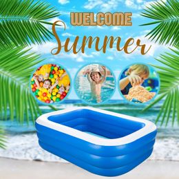 Sand Play Water Fun Large Inflatable Outdoor Swimming Pool Family Padding Pool PVC Inflatable Framed Removable Summer Waterpark Children Fun Bathtub 230613