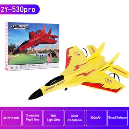 ElectricRC Aircraft MIG-530 RC Plane 2.4G Glider With Light Fixed Wing Hand Throwing EPP Foam MIG 530 RC Aeroplane Kids Toys Aircraft Xmas Gifts 230613